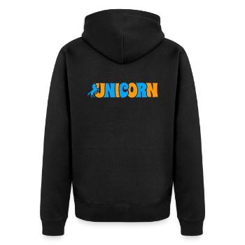 Licorne Einhorn - Veste à capuche bio Premium Unisexe - noir - Dos - Nico (187cm)