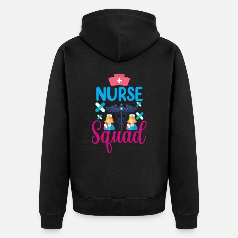 Krankenschwester Krankenhaus Not - Unisex Premium Bio Zip Hoodie - Schwarz