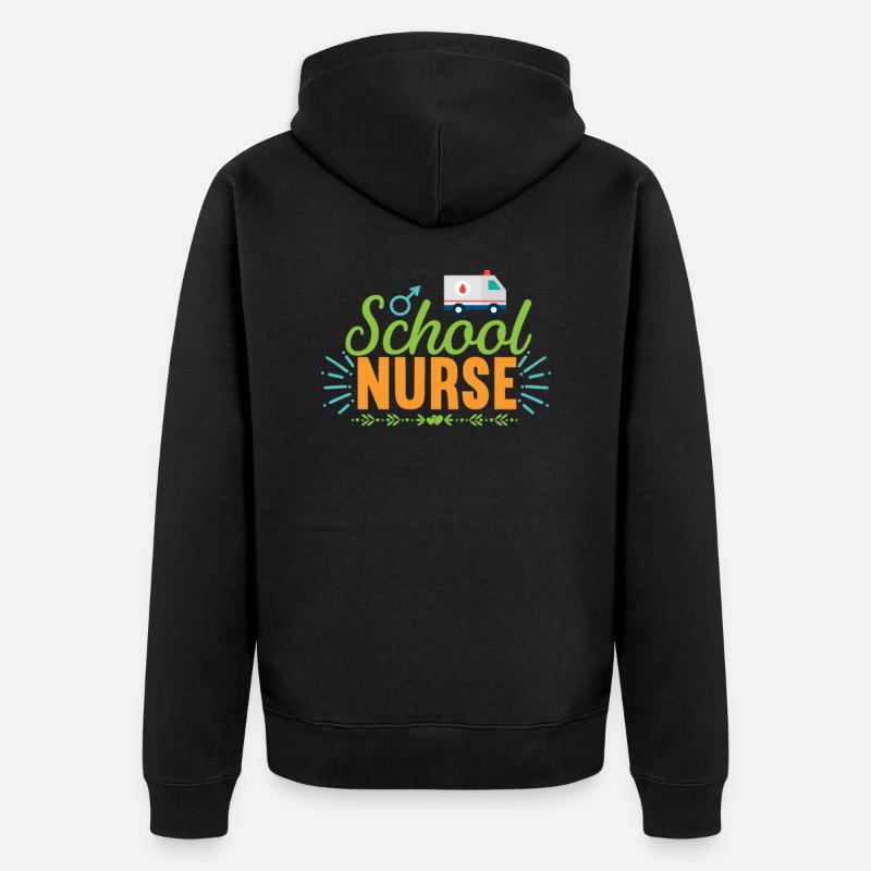 KRANKENSCHWESTER Infirmière scolaire - Veste à capuche bio Premium Unisexe - noir