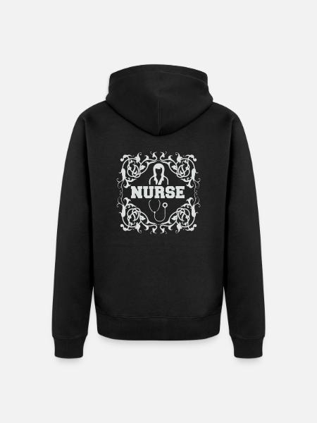 Krankenschwester - Unisex Premium Bio Zip Hoodie - Schwarz