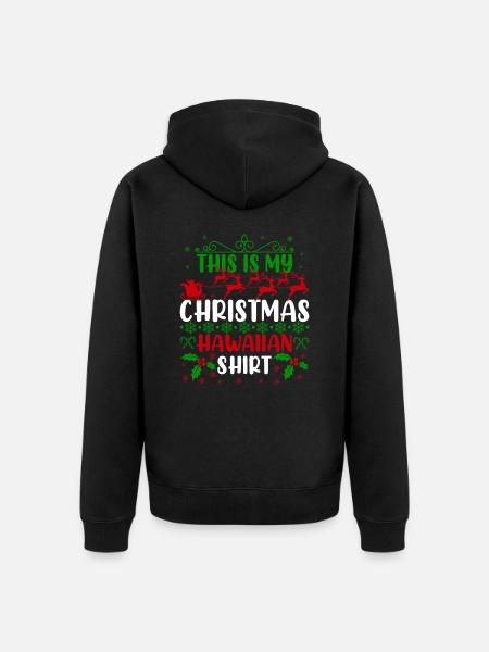 Grim jul Hawaii skjorte Grim jul - Premium økologisk unisex-hættejakke - sort