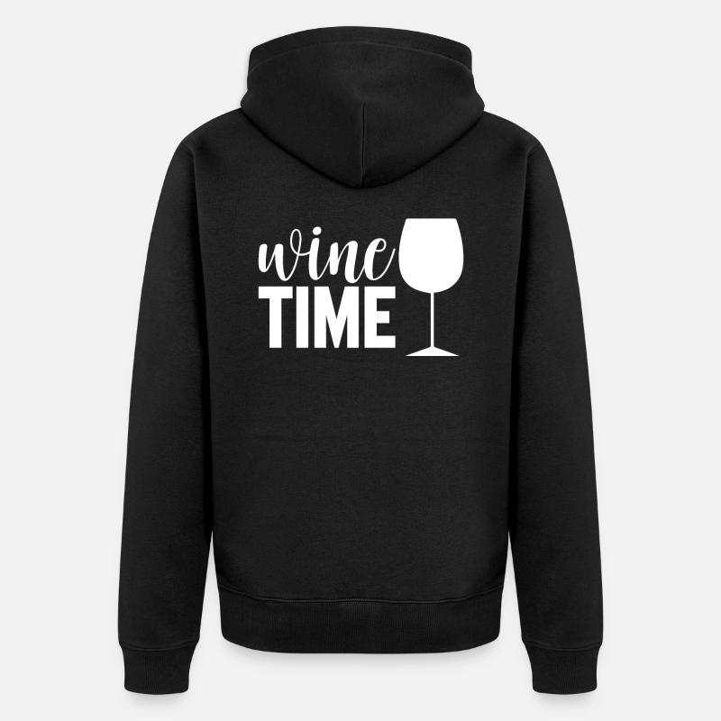 L’heure du vin - Veste à capuche bio Premium Unisexe - noir