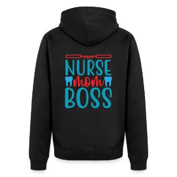 INFIRMIÈRE Infirmière - Veste à capuche bio Premium Unisexe - noir - Dos - Nico (187cm)