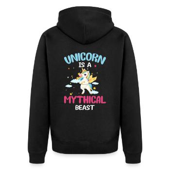 Créature mythique de licorne - Veste à capuche bio Premium Unisexe - noir - Dos - Nico (187cm)