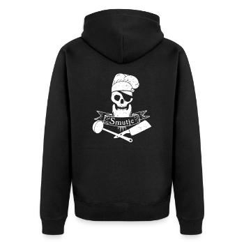 Smutje - Koch Segeln Motivation Mannschaft - Unisex Premium Bio Zip Hoodie - Schwarz - Hinten - Nico (187cm)