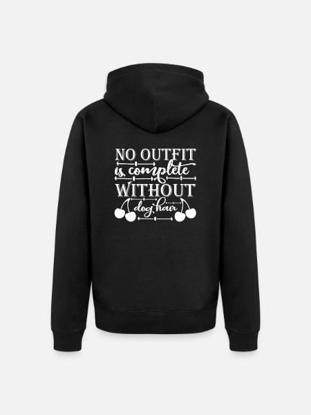 Outfit mit Hundehaaren - Unisex Premium Bio Zip Hoodie - Schwarz