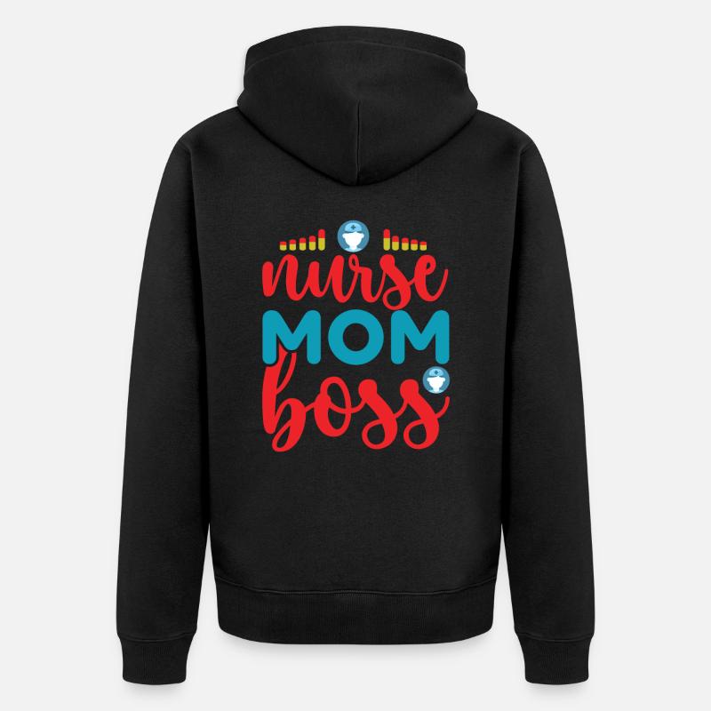 KRANKENSCHWESTER Infirmière Maman Boss - Veste à capuche bio Premium Unisexe - noir