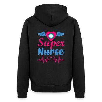 INFIRMIÈRE Infirmière - Veste à capuche bio Premium Unisexe - noir - Dos - Nico (187cm)