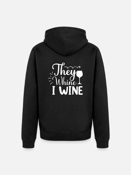 Tu pleures je vin - Veste à capuche bio Premium Unisexe - noir