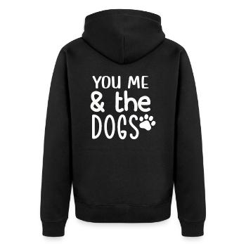 You I the Dogs - Unisex Premium Organic Zip Hoodie - black - Back - Nico (187cm)