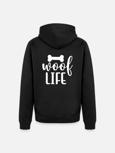 Wuff Life - Unisex Premium Organic Zip Hoodie - black