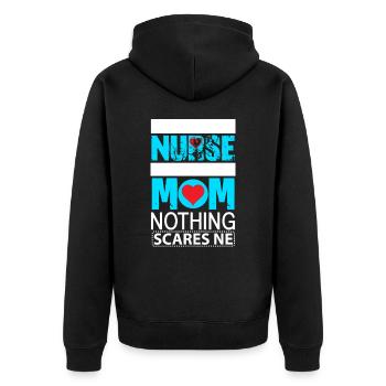 Maman infirmière - Veste à capuche bio Premium Unisexe - noir - Dos - Nico (187cm)