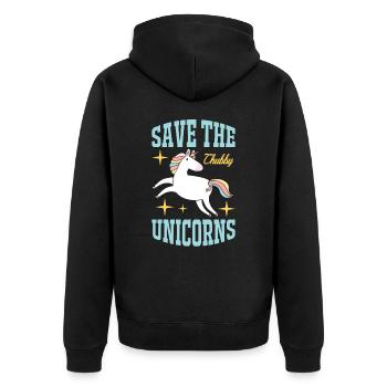 Sauvez les licornes potelées Licorne - Veste à capuche bio Premium Unisexe - noir - Dos - Nico (187cm)