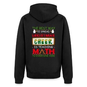 Laid Noël Professeur de mathématiques Modèle norvégien - Veste à capuche bio Premium Unisexe - noir - Dos - Nico (187cm)