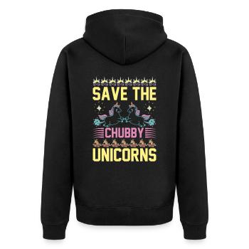 Sauvez les licornes potelées Licorne - Veste à capuche bio Premium Unisexe - noir - Dos - Nico (187cm)