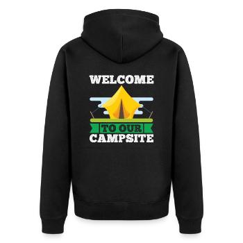 Camping Camper Nature drôle de dicton - Veste à capuche bio Premium Unisexe - noir - Dos - Nico (187cm)