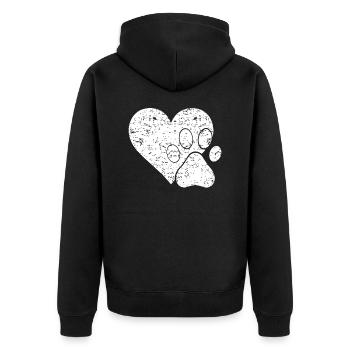 Cœur de patte - Veste à capuche bio Premium Unisexe - noir - Dos - Nico (187cm)