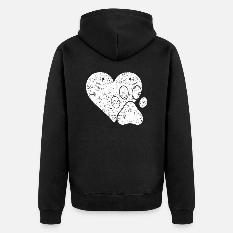 Cœur de patte - Veste à capuche bio Premium Unisexe - noir