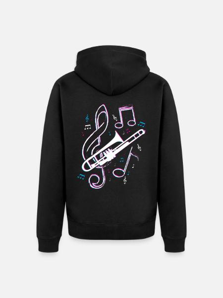 Posaune Musik Orchester - Unisex Premium Bio Zip Hoodie - Schwarz