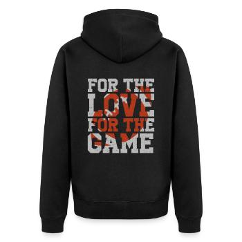Football américain Citation Texte Fan Cadeau - Veste à capuche bio Premium Unisexe - noir - Dos - Nico (187cm)