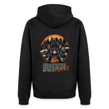 New York City Brooklyn Rat Rats - Veste à capuche bio Premium Unisexe - noir - Dos - Nico (187cm)