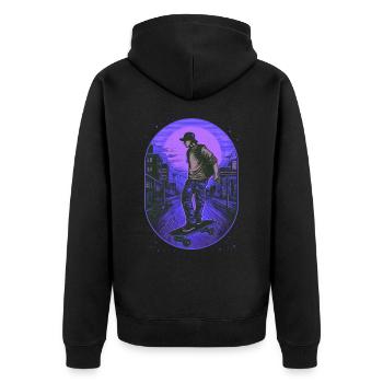 Planchistes - Veste à capuche bio Premium Unisexe - noir - Dos - Nico (187cm)