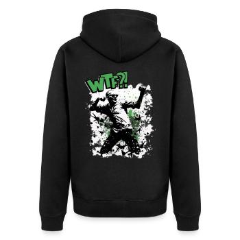 WTF Abréviation Cool Dicton Abitur School - Veste à capuche bio Premium Unisexe - noir - Dos - Nico (187cm)