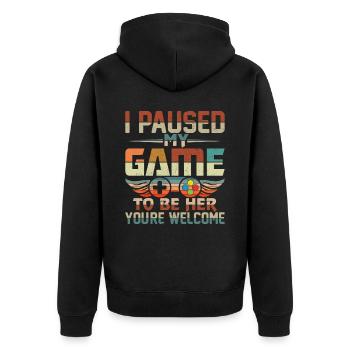Gamer Controller Gaming Nerd zocken Gamerin - Veste à capuche bio Premium Unisexe - noir - Dos - Nico (187cm)