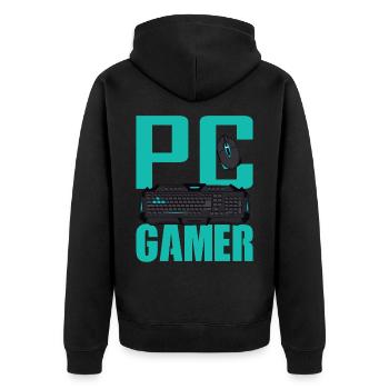 PC Gamer Gaming Jeux vidéo T-shirt - Veste à capuche bio Premium Unisexe - noir - Dos - Nico (187cm)