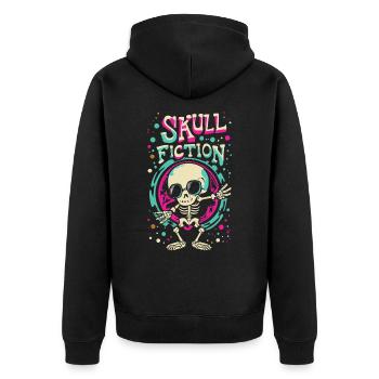 Skull Fiction Skull Skull Gift Idea - Veste à capuche bio Premium Unisexe - noir - Dos - Nico (187cm)