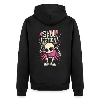 Skull Fiction Skull Skull Gift Idea - Veste à capuche bio Premium Unisexe - noir - Dos - Nico (187cm)