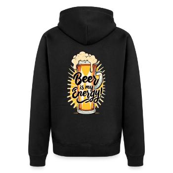 La bière est mon Energy Beer Drinker Beer Lovers - Veste à capuche bio Premium Unisexe - noir - Dos - Nico (187cm)