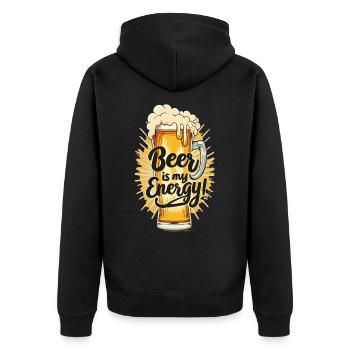 La bière est mon Energy Beer Drinker Beer Lovers - Veste à capuche bio Premium Unisexe - noir - Dos - Nico (187cm)