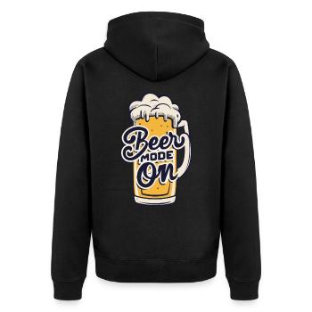 Mode bière sur les buveurs de bière Amateurs de bière - Veste à capuche bio Premium Unisexe - noir - Dos - Nico (187cm)
