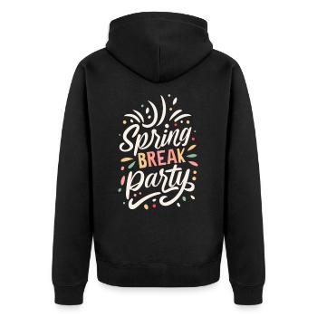 Spring Break 2024 Holiday Retro Vintage - Veste à capuche bio Premium Unisexe - noir - Dos - Nico (187cm)