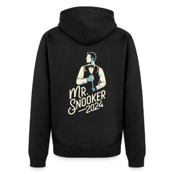 Mr. Snooker 2024 Pool Billiards Snooker Player - Unisex Premium Organic Zip Hoodie - black - Back - Nico (187cm)