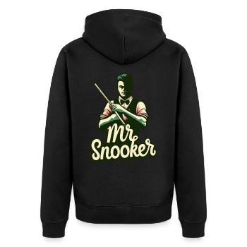 Mr. Snooker Pool Billiards Snooker Player - Unisex Premium Organic Zip Hoodie - black - Back - Nico (187cm)