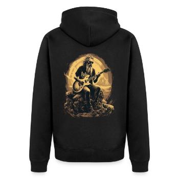 Guitariste Guitare Guitariste Joueur De Guitare Cadeau - Veste à capuche bio Premium Unisexe - noir - Dos - Nico (187cm)