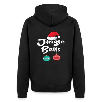 Jingle Balls Tinsel Seins Drôle Assorti Couple Che - Veste à capuche bio Premium Unisexe - noir - Dos - Nico (187cm)