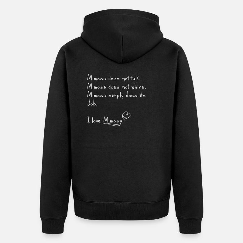 J’adore le Mimosa - Veste à capuche bio Premium Unisexe - noir