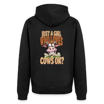 vache vaches agriculteur agriculture agriculteur - Veste à capuche bio Premium Unisexe - noir - Dos - Nico (187cm)