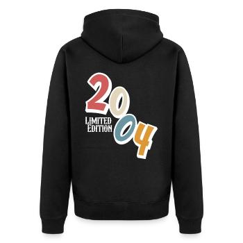 20e anniversaire Millésime 2004 - Veste à capuche bio Premium Unisexe - noir - Dos - Nico (187cm)
