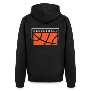 Joueur de basket-ball - Veste à capuche bio Premium Unisexe - noir - Dos - Nico (187cm)