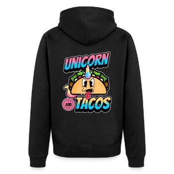 Taco - Veste à capuche bio Premium Unisexe - noir - Dos - Nico (187cm)