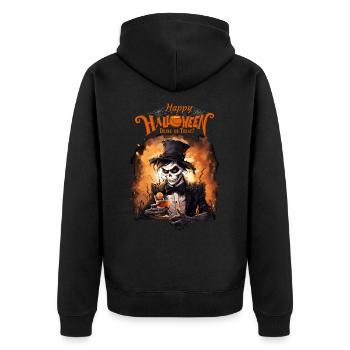 Buvez ou traitez drôle joyeux Halloween monstre - Veste à capuche bio Premium Unisexe - noir - Dos - Nico (187cm)