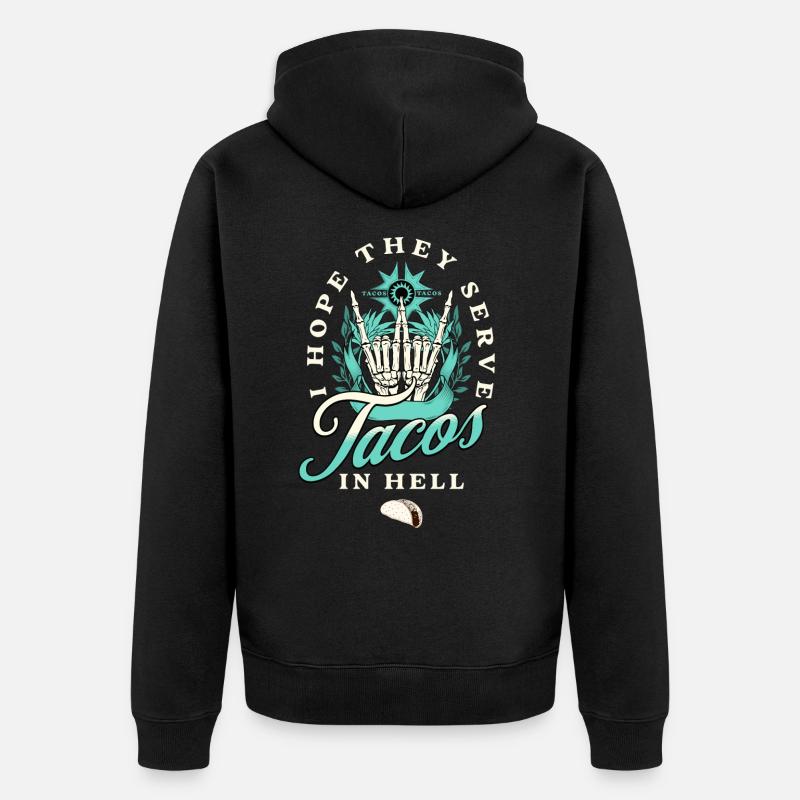 Taco - Unisex Premium Bio Zip Hoodie - Schwarz