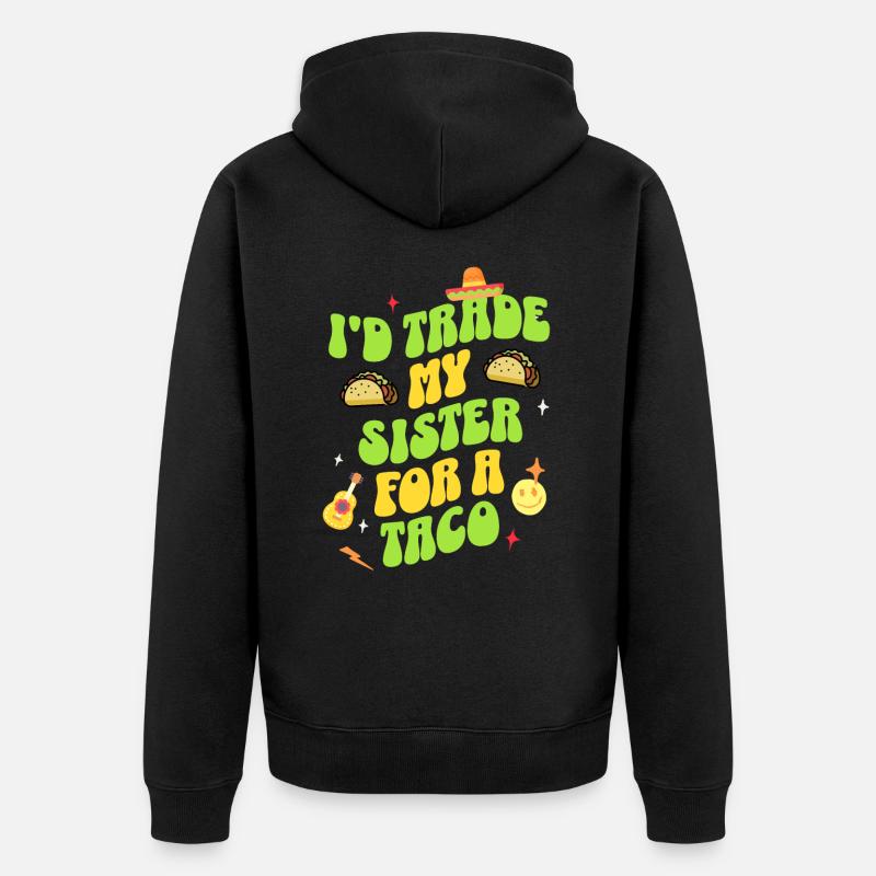 Taco - Veste à capuche bio Premium Unisexe - noir