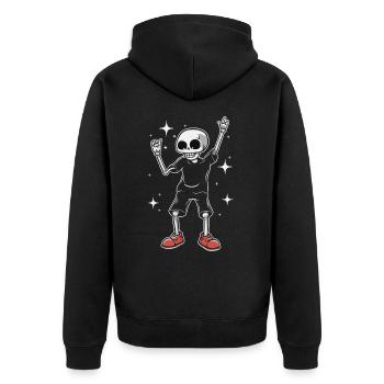 Cool Drôle Squelette - Veste à capuche bio Premium Unisexe - noir - Dos - Nico (187cm)