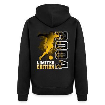 2004 Année de naissance Anniversaire Football - Veste à capuche bio Premium Unisexe - noir - Dos - Nico (187cm)
