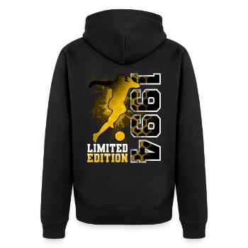 1994 Année de naissance Anniversaire Football - Veste à capuche bio Premium Unisexe - noir - Dos - Nico (187cm)